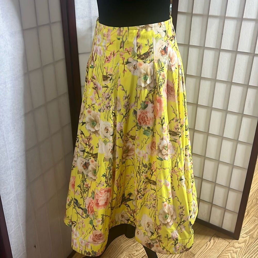 GARCIA FLORAL PRINT MOTIF‎ FLARE SKIRT SIZE L